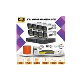 Go Vision 8'li Güvenlik Ip Kamera Seti - 4mp Dış Mekan Kamera, 3.6mm Lens, H.265, Poe, Warm LED Gece Görüşlü