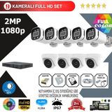 Go Vision 9'lu 2mp Ahd Güvenlik Kamera Seti – Full Hd, Gece Görüşlü, Kayıt Cihazı Dahil - yok