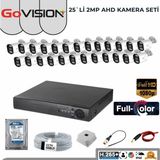 Go VISION25'LI Ahd Kamera Seti 2mp 1080P Full Color Serisi - Beyaz