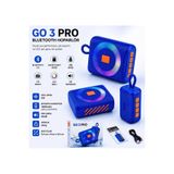 Go3 Pro 5W Bluetooth Speaker Rgb Led Işıklı Tws Özellikli Fm Radyo Sd Kart Usb Girişli Şarjlı Taşınabilir Hoparlör GO3-PRO-HOPARLÖR