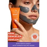 Goaje Skincare Siyah Nokta Karşıtı Aktif Karbon Peeling Maskesi Gözenek Arındırıcı Yağlı & Karma Ciltler İçin 75 ml