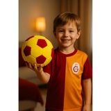 Goal Peluş Futbol Topu - Taraftar Sarı Kırmızı Yumuşak Top - 20 cm Dekoratif ve Oyuncak Top