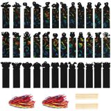 Goaste 144 Paket Hayvan Çizik Yer İmleri, Sihirli Kendin Yap Kitap Ayracı El Sanatları, Renkli Dinozor Kazı Kazıma Kağıdı 144 Parça Renkli Halatlar ve 72 Parça Bambu Stylus Kendin Yap El Sanatları