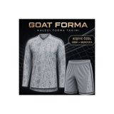GOAT FORMA Gri Uzun Kollu Kaleci Forma ve Şort Takımı Unisex Kişiye Özel İsim ve Numara Baskılı