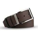 Goay Luxery 3.5 cm Çift Taraflı Siyah&kahve Hakiki Deri Erkek Kemer (7037) - Siyah - Kahverengi - 130 cm
