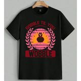 Gobble Til You Hindi Baski Baskılı Unisex Erkek Kadın Oversize Tişört Siyah - M