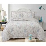 Goblette Home Flowers Serisi Çift Taraflı Kapitone Yatak Örtüsü Seti | Fırfırlı Çiçek Desenli Bahar Temalı (6 Farklı Desen/renk) - 260 x 240 cm