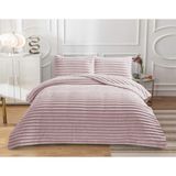 Goblette Home Serra Çift Kişilik Lüks Battaniye & Yatak Örtüsü Seti 230X250 cm | Yumuşak Fitilli Pelüş Kadife (5 Renk Seçeneği) - Pudra - 230 x 250 cm