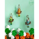 Gobo Goboticaret 3 Adet Dekoratif Sallanan Duvar ve Bahçe Süsü Kuş Biblo Farklı Renk Seçenekleri 13*9 cm - 13 x 9 cm - Çok Renkli