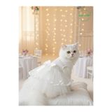 Gobo Kedi Köpek için Şık Tasarım Gelinlik & Doğum Günü Abiyesi Parti Kıyafeti Elbisesi SMALL/S/Beden 1