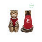 Gobo MUTLU MİYAV'LAR Baskılı Yılbaşı Temalı Kedi ve Köpek Kıyafeti Elbisesi Noel Tasarımlı 4 Farklı Beden