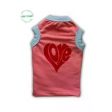 Gobo Şeker Pembe Renkli Kedi Ve Köpek Kıyafeti Elbisesi Love Baskılı Large/L/Beden 3