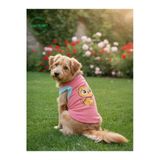 Gobo Şeker Pembe Renkli Kedi Ve Köpek Kıyafeti Elbisesi Sarı Kedi Baskılı Large/L/Beden 3