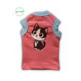 Gobo Şeker Pembe Renkli Kedi Ve Köpek Kıyafeti Elbisesi Siyah Kedi Baskılı Medium/M/Beden 2