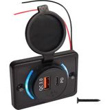 Goboenergy Bspu 48W Çift Portlu Hızlı Araç Şarj Soketi - 30W Pd Type-C & 18W Qc 3.0 USB - 12V/24V Tekne Karavan Otomobil Uyumlu - Siyah