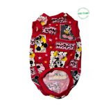 Goboticaret Kırmızı Mickey Mouse Desenli Kedi Köpek Kıyafeti Elbisesi Kırmızı Kollu