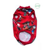 Goboticaret Kırmızı Minnie Mouse Desenli Kedi Köpek Kıyafeti Elbisesi Kırmızı Kollu