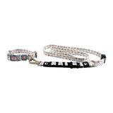 GOBYPET Airmesh Köpek Gezdirme Boyun Tasma Seti XS - Küçük Irk Köpek ve Kedi Gezdirme Tasması (Nefes Alabilen File Kumaş, 3-5 kg) (gri)