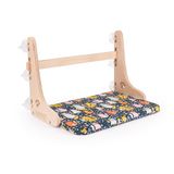 Gobypet Güçlü Vantuzlu Kedi Cam Yatağı, Cama Asılan Ahşap Kedi Yatağı, 6 Güçlü Vantuzlu, Minderli, Pencere Önü Dinlenme Alanı, Standart (Kedili Desen)