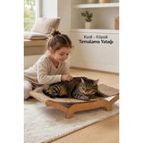GOBYPET Kediler Için Tırmalanabilir Sisal Halı Özellikli Konforlu Kedi Yatağı 6075 - Kahverengi