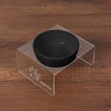 GOBYPET Mama Kabı, Pleksi Kedi Mama ve Su Kabı ile Paspası, Kedi Mama Su Kabı, Seramik Mama ve Su Kabı, Köpek Mama kabı, Pet Feeder, mama kasesi (Siyah Seramik)