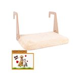 Gobypet Peluş Kalorifer Petek Radyatör Yatağı Geniş Kedi Köpek Kalorifer Yatağı + Paspas krem