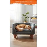 GOBYPET Peluş Kedi Koltuğu, Yumuşak Lüks Kedi Köpek Yatağı, Kedi Köpek Koltuğu - Antrasit