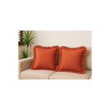 GOCCIA HOME Fırfırlı Kiremit Kırlent Kılıfı Dekoratif Bohem Soft Koltuk Sırt Yastık Hediyelik Yılbaşı 45x45