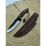 Göcen Bushcraft Bıçak Kılıflı Paslanmaz Celik Kamp Bıçağı Erkekler Için Kişiselleştirilebilir Hediye - Kahverengi