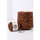 göçer 100Gr Çanta İpi / Örgü İpi %100 pamuk renk kiremit 3mm+6mm kiremit İri pullu yumaklar 50gr X 2 =100gr