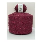 göçer Çanta İpi / Örgü İpi %100 Pamuk Renk Bordo 3 6 Vişne İri Pullu Yumaklar 50gr X 2 =100gr