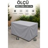 GOCİA PLUS Bahçe Masa Brandası 160x100x80 CM Su Geçirmez UV Korumalı Masa Sandalye Takımı Koruma Örtüsü