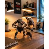 God Of War Kratos Figür 14 Cm El Boyaması Dekoratif Oyun Karakteri Biblo Masaüstü Figür Vitrin