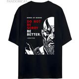 God Of War Tasarım Serisi "do Not Be Sorry Be Better" Yazılı Sırt Baskılı Unısex Gamer Tişört - Siyah - XL