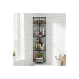 godekor Banyo ve Mutfak KÖŞE Rafı 4 Gözlü YENİ ölçü 99X20x18cm Siyah