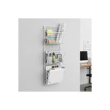 godekor MetaL BEYAZ Tel YENİ 3 Gözlü Dergilik/Kitaplık/Gazetelik 90X30