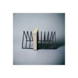 godekor Üçgen 9 Gözlü Metal Dekoratif Masaüstü/Plaklık/Dergilik/Kitaplık 28x18cm siyah