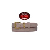GoDeri %100 Hakiki Deri, 3 Cm Pudra Rugan Klasik Kadın Kemeri, Business, İş Kadını, Kumaş, Takım Kemeri-r47