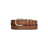 GoDeri %100 Hakiki Deri, Gold Tokalı 3 Cm Kahverengi Kadın Kemeri; Elbise, Pantolon Kemeri=3cm-kdn-22