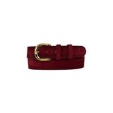 GoDeri %100 Hakiki Deri, Gold Tokalı 4 Cm Bordo Süet Kadın Kemeri; Kot, Spor Kemer=süet.26.Bordo