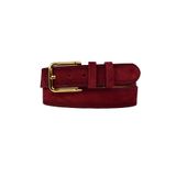 GoDeri %100 Hakiki Deri, Gold Tokalı 4 Cm Bordo Süet Kadın Kemeri; Kot, Spor Kemer=süet.76.Bordo