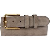 GoDeri %100 Hakiki Deri, Gold Tokalı 4 cm Gri Süet Kadın Kemeri; Kot, Spor Kemer=süet.76.gri - 130 cm - Gri - Açık Gri