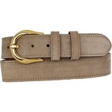 GoDeri %100 Hakiki Deri, Gold Tokalı 4 cm Süet Açık Sütlü Kahve Kadın Kemeri; Kot, Spor Kemer=sü.70.açk.st. - 105 cm - Açık Kahverengi