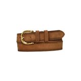 GoDeri %100 Hakiki Deri, Gold Tokalı 4 Cm Süet Sütlü Kahverengi Kadın Kemeri; Kot, Spor Kemer=süet.26.SÜTKA