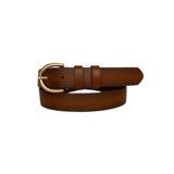 GoDeri %100 Hakiki Deri Gold Tokalı Taba Baskılı Ince Kadın Kemeri, 3cm 3cm-KDN-02