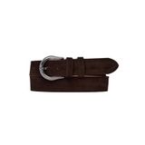 GoDeri %100 Hakiki Deri, Nikel Tokalı 4 Cm Süet Koyu Kahverengi Kadın Kemeri; Kot, Spor Kemer=sü.70.ni.KoKa