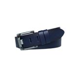 GoDeri %100 Hakiki Kaliteli Deri 4.5 Cm Geniş Dilli Lacivert Kot, Spor Kemer Dk-Genis