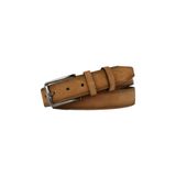GoDeri %100 Hakiki Tarçın Rengi Süet Deri Kemer 3.5 Cm; Klasik, Kumaş Kanvas Pantolon Kemeri