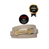 GoDeri %100 Hakiki Yumuşak Nubuk Deri, 2 cm Açık Gri Kadın Kemeri; Elbise, Pantolon Kemeri D&Dgold