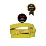 GoDeri %100 Hakiki Yumuşak Nubuk Deri, 2 cm Fıstık Yeşili Kadın Kemeri; Elbise, Pantolon Kemeri anahta.gold